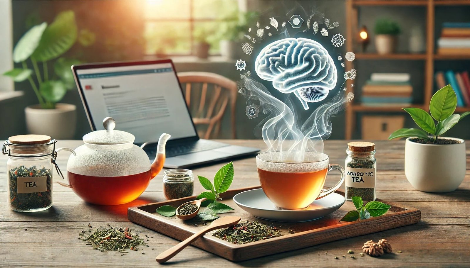 Cognitive Tea Hero Image with brain icon
